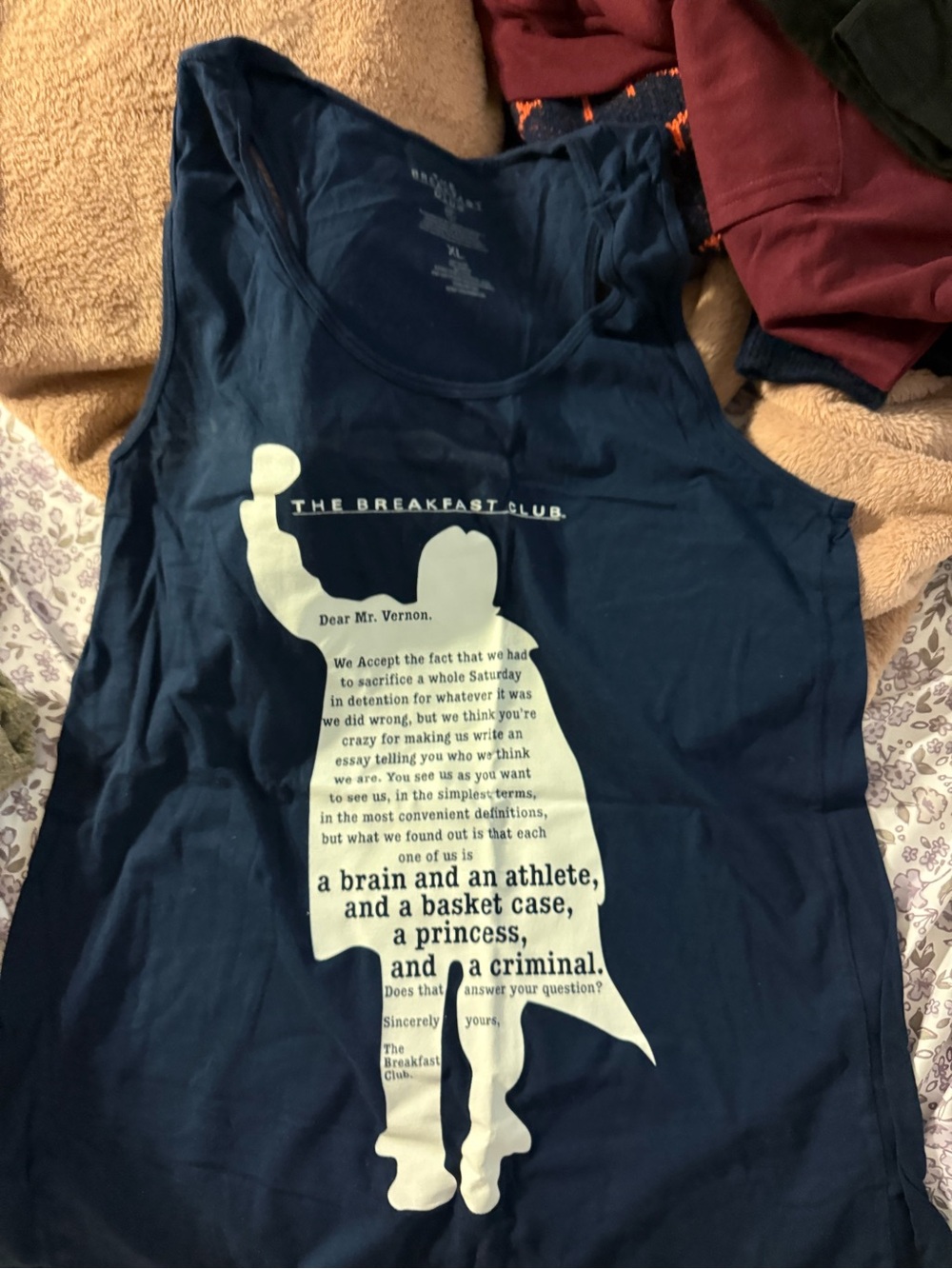 NWOT The Breakfast Club Bender Silhouette Girls Tank Top View 3